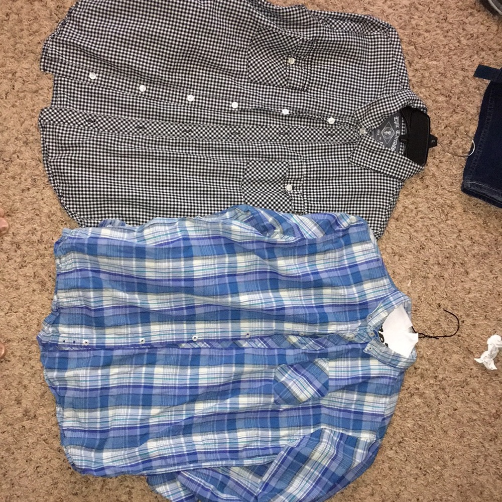 2 boys flannel shirts, Size XL